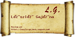 László Gajána névjegykártya